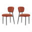 Ensemble de 2 chaises de salle à manger rembourrées-700897204