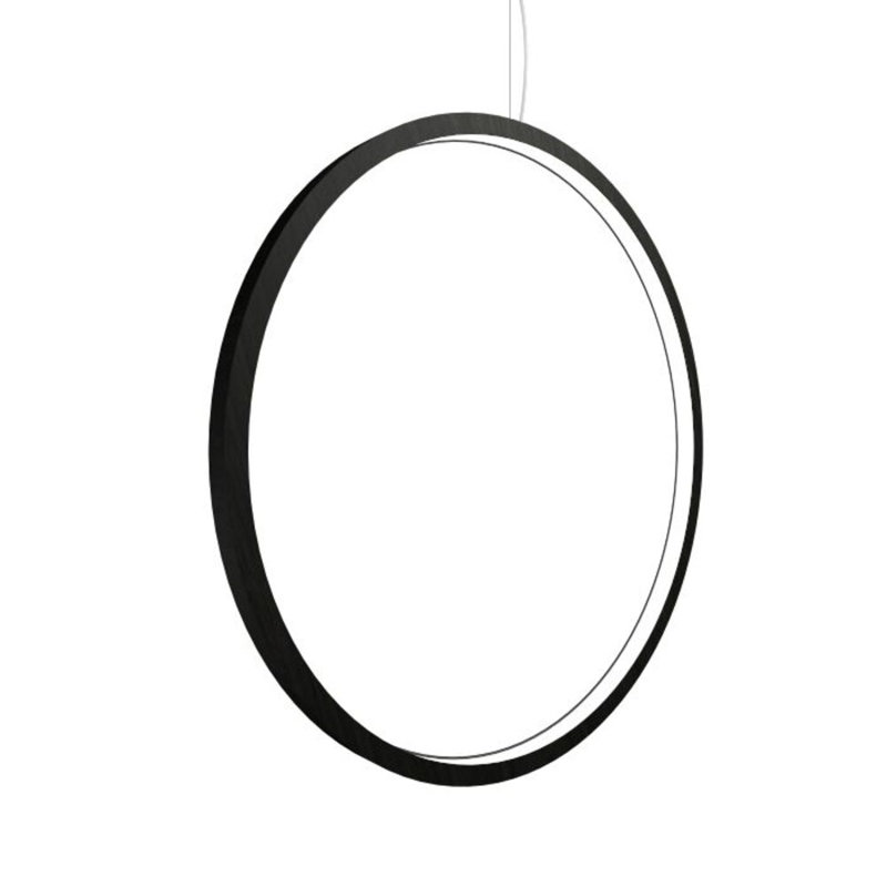 1 - Light LED Pendant, 27.56" H x 27.56" W x 1.17" D, Charcoal