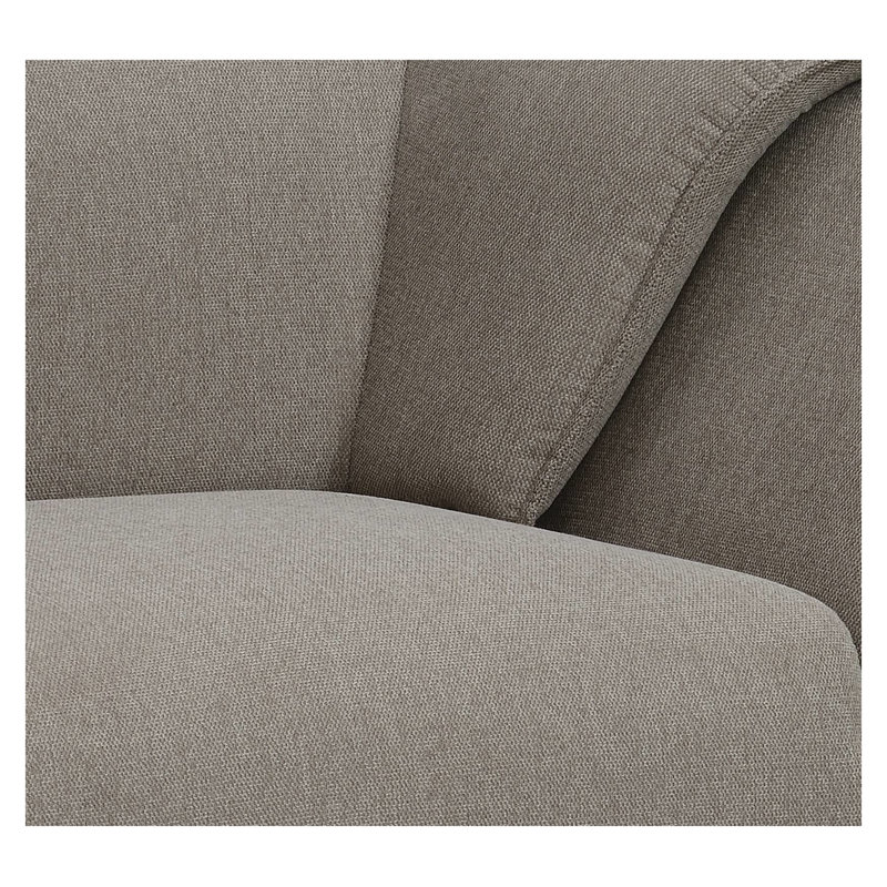 Fauteuil d'appoint Nayeli Brown Linen Boucle