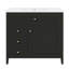Meuble-lavabo autoportant 36 po avec lavabo, armoire moderne en bois aggloméré et bois d'hévéa, 3 tiroirs, tablette réglable-682101596-682101592