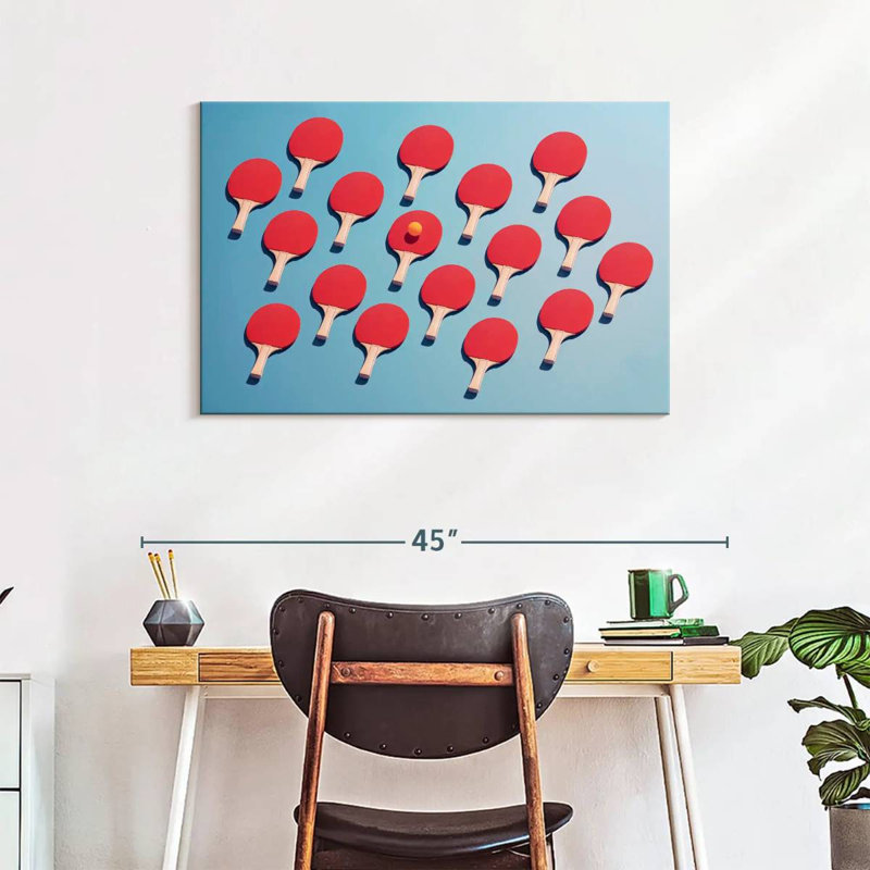 Raquettes et balle de ping-pong Sireci, H 24 po x l 36 po
