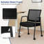 Hokku Designs 6 Pcs Office Guest Chairs on Wheels w/ Metal Frame & Armrests Mesh Back Office