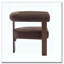 Velvet Upholstered Round Arm Accent Chair-2082032446