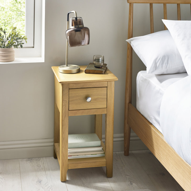 Amrico 34cm W Bedside Table, Natural