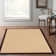 Nannette Handmade Light Beige Berber with Brown Cotton Border Area Rug