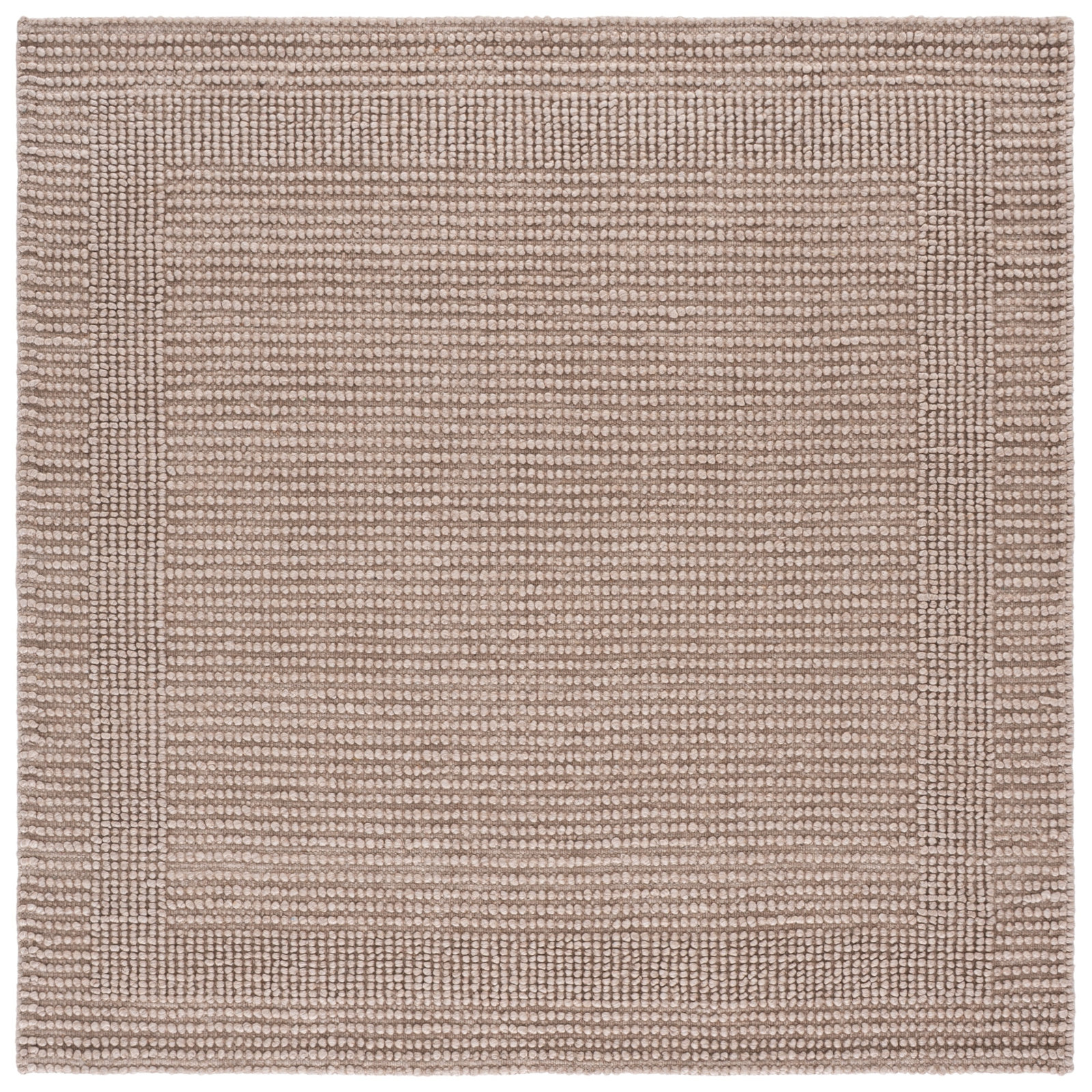 Hand-Woven Wool Rug, Square 6'