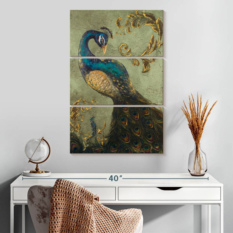 Brampt Peacock On Sage I, 32'' H x 20'' W