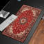 Tapis de souris en caoutchouc JYK, surface en microfibre lisse, base antidérapante, tapis de souris décoratif à bord arrondi pour le bureau et les jeux, motif de tapis oriental rouge 16 po x 36 po-491352239