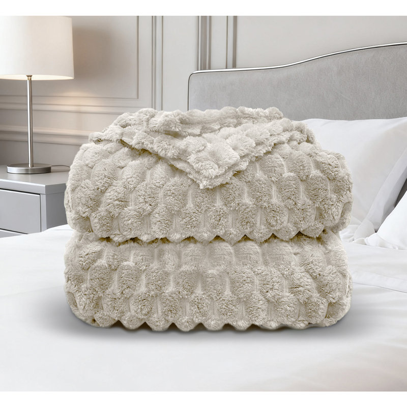 Throw Blanket, Cream, 200cm x 150cm