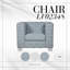 Chaise en chenille sarcelle clair et finition blanche Saree