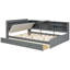 Lit plateforme en bois avec tablettes de rangement et 2 tiroirs-1930291703-1930291699
