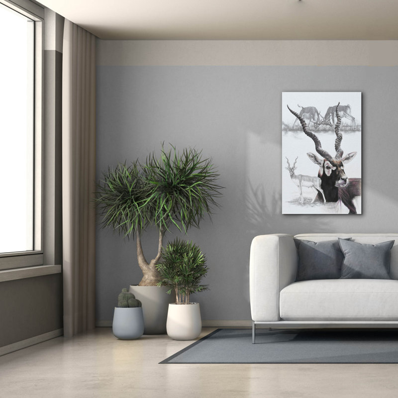 «Black Buck» par Barbara Keith, H 40 po x l 26 po x P 1,5 po