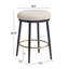 Ensemble de 2 tabourets de comptoir 24,75 po Modern, ensemble de 2 tabourets de comptoir blancs avec structure en fer, coussin éponge, repose-pieds, convient à la cuisine / chambre à coucher / salle à manger.