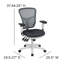 Chaise de bureau ergonomique en filet à dossier moyen avec accoudoirs réglables Siyer-33351259-53663817