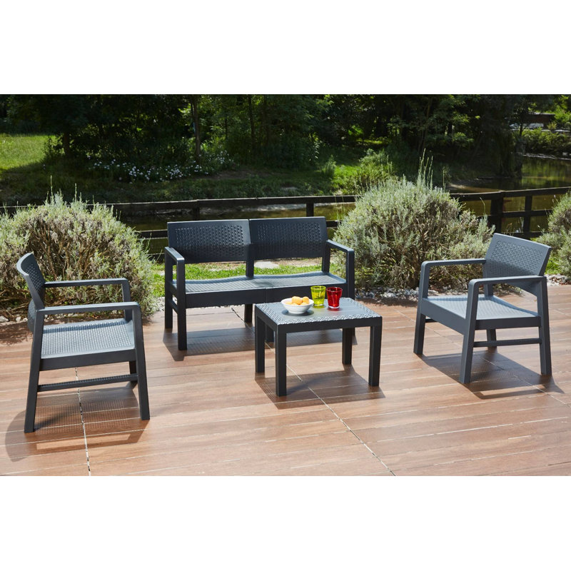Dracen 4 Seater Sofa Set, Anthracite
