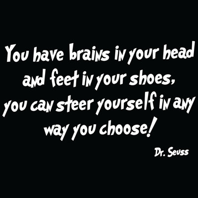 Adhésif décoratif Dr Seuss «You Have Brains in Your Head»