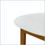 Tabouret de bar rembourré en bois - Finition noyer avec revêtement ivoire et dossier à dessus nuageux-222567018