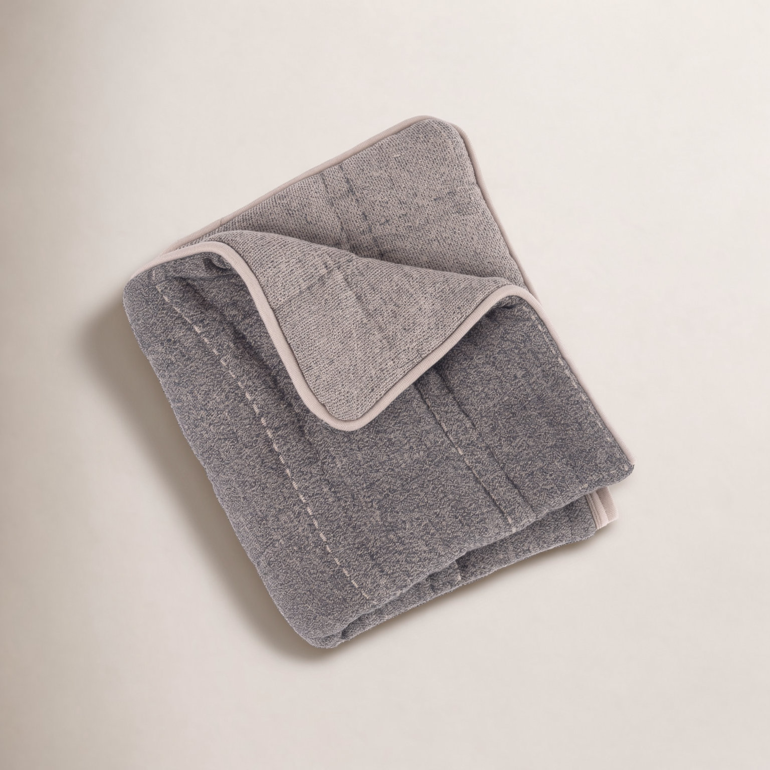 Gana Cotton Quilt Set, Granite, Twin