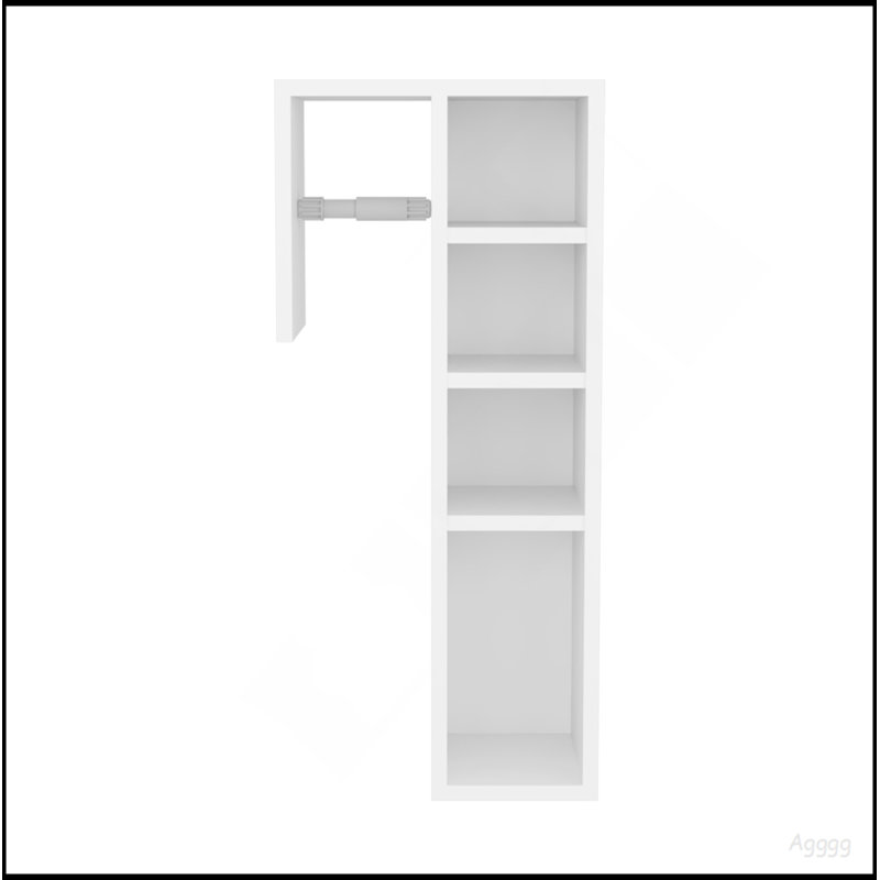 Storage Cabinet, 4 Shelves, White