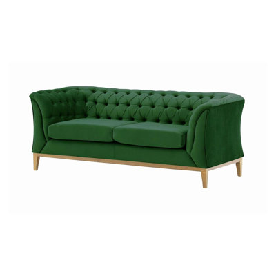 Chesterfield Modern 2 Seater Sofa Wood