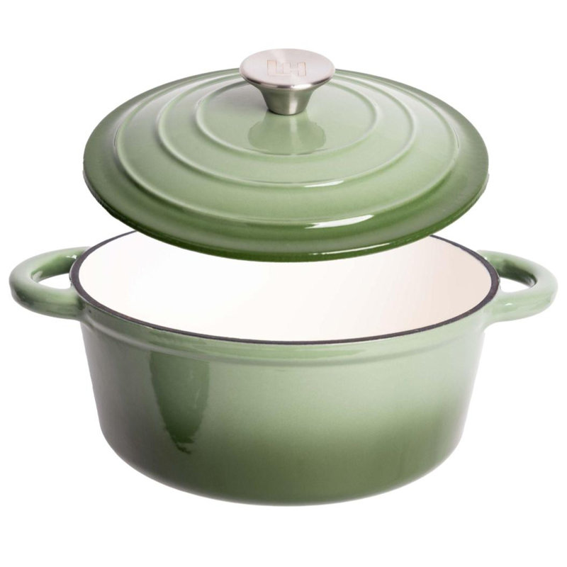 Cocotte ronde en fonte émaillée Lexi Home, 2,8 pte, Vert