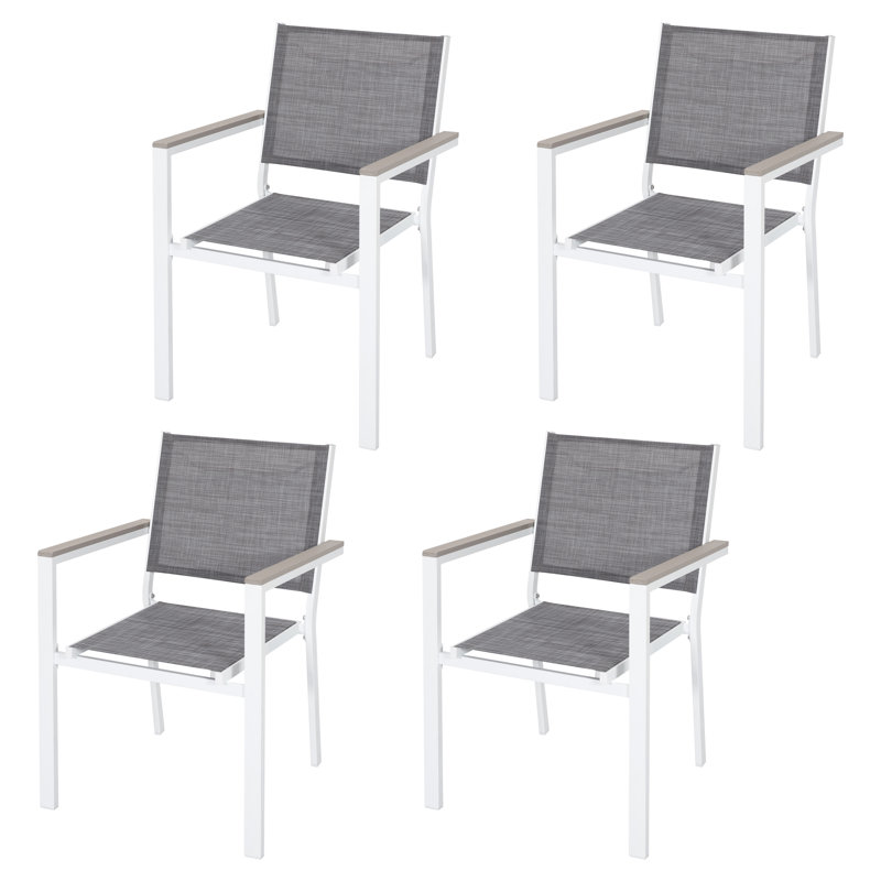Outdoor Patio Dining Armchair, 4 pack