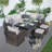 Wicker 8 - Person Patio Conversation Sets with Cushions
