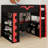 Pro Gamer Loft Bed With Desk,RGB Lights,Shelves,Pegboard & Drawer-63828664