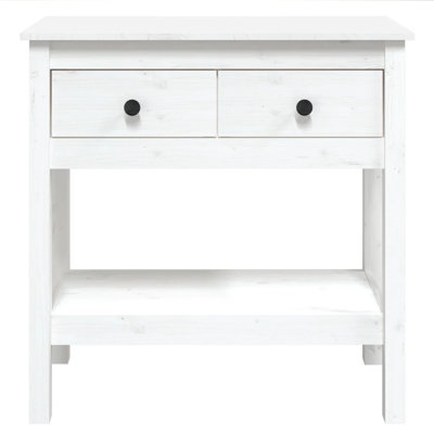 vidaXL Console Table Solid Pine Wood Storage