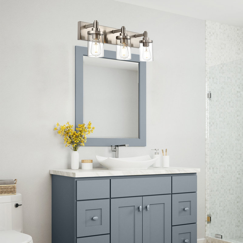 Abbotsbury Dimmable Vanity Light, Brushed Nickel, 3