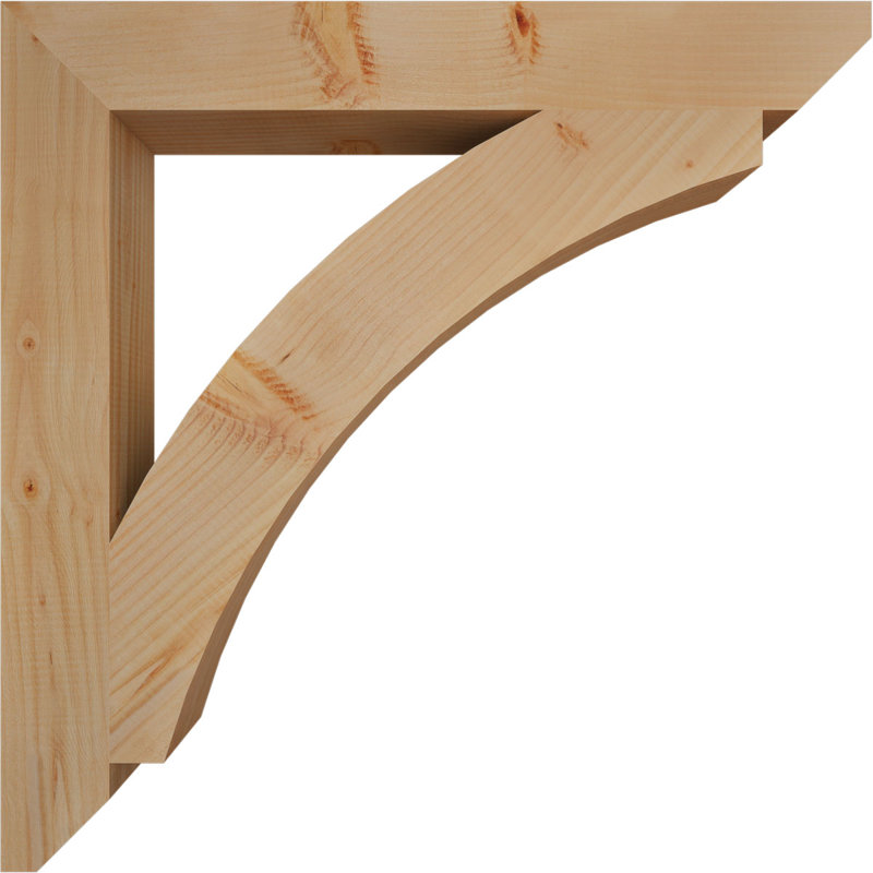 Support en bois / corbeau, Sapin de Douglas, H 32 po x l 3,5 po x P 32 po