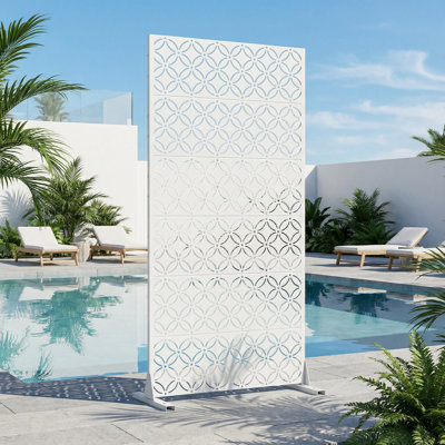 6 ft. H x 3 ft. W Metal Privacy Screen Fence Panel
