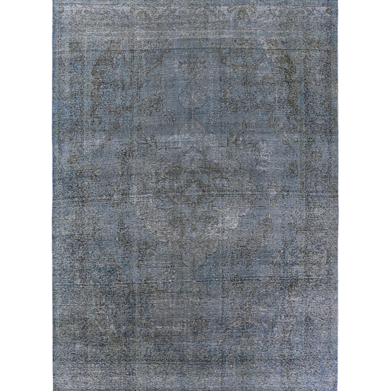 Tapis oriental gris Romarin, Rond 8 pi