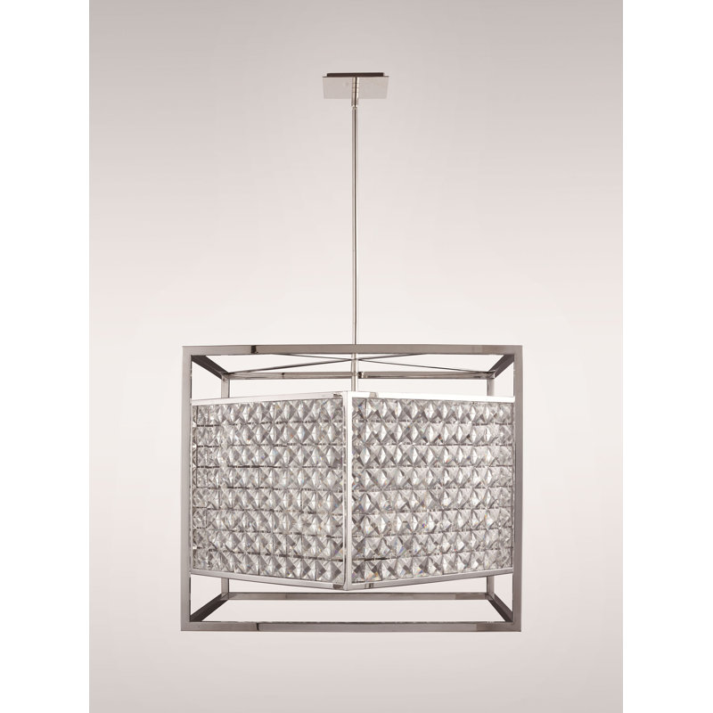 Cadre/lustre carré 8 lumières unique Honora, 23.25"