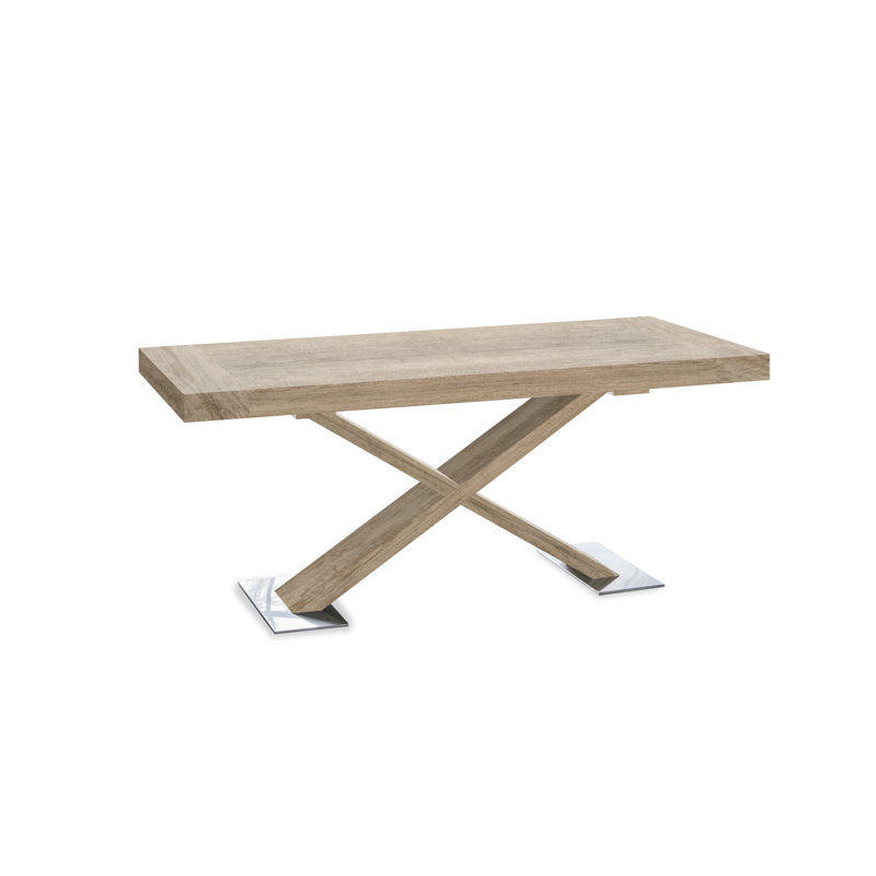 Litzy Extendable Dining Table, Rustic Laminate
