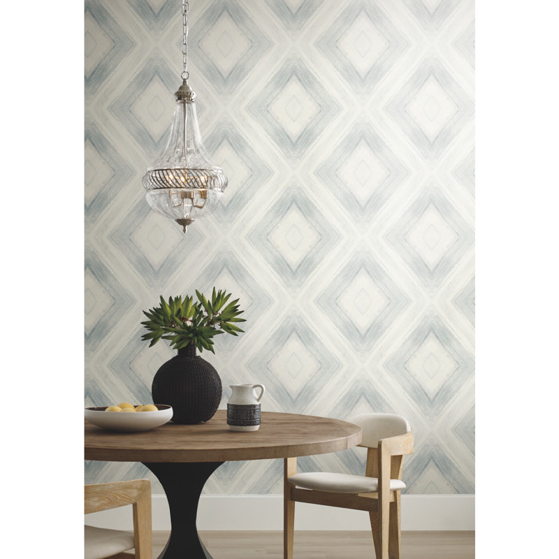 Geometric Wallpaper Double Roll, Mist