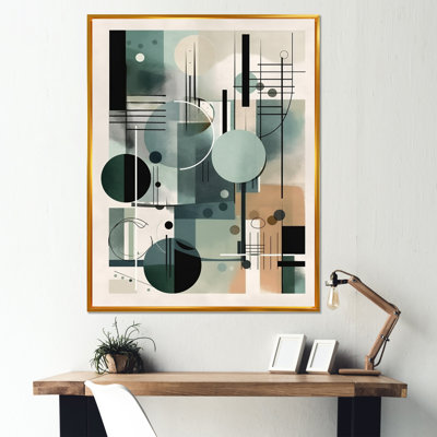 Vert, noir, minimalisme, tranquillité profonde - imprimé