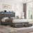 Storage LED Headboard with Charging Station Bed Frame-321911132-279425408