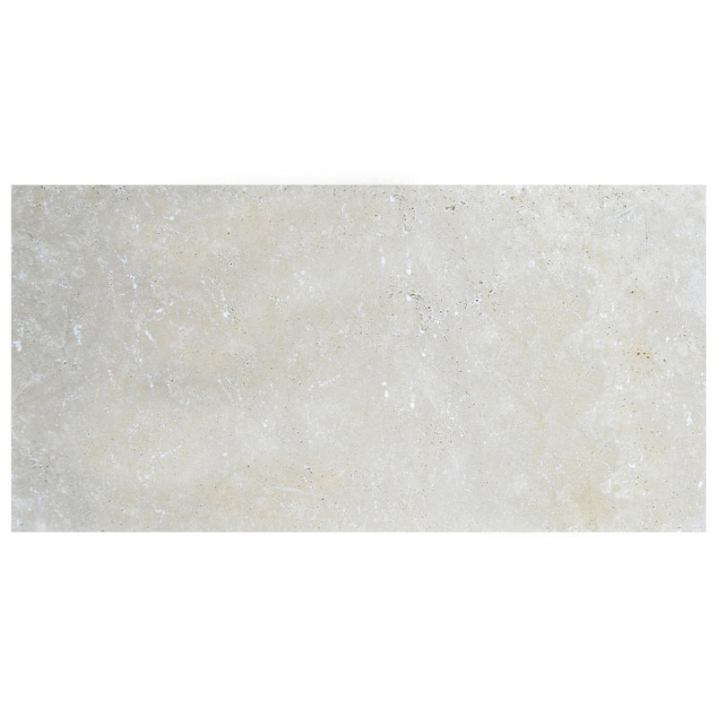 Ivory 24" X 24" Travertine Look Floor And Wall Paver
