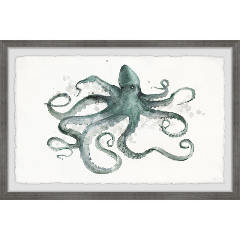 «Dancing Tentacles», reproduction encadrée, H 8 po x l 12 po x P 1,5 po
