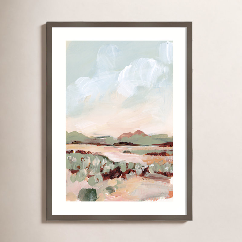 «Chamois Autumn Meadow», impression encadrée sur papier par Katrina Pete, H 33 po x l 24 po x P 1 po, gris