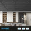 Carreau de plafond en PVC mat l 24 po x L 48 po, panneau de plafond à coller, paquet de 12-95036370