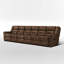 Canapé modulaire inclinable en cuir 151,2 po-845909405