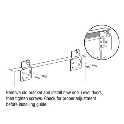 Rouleau de porte de placard avant avec décalage de 1/4 po et roue en nylon de 7/8 po (paquet de 2)