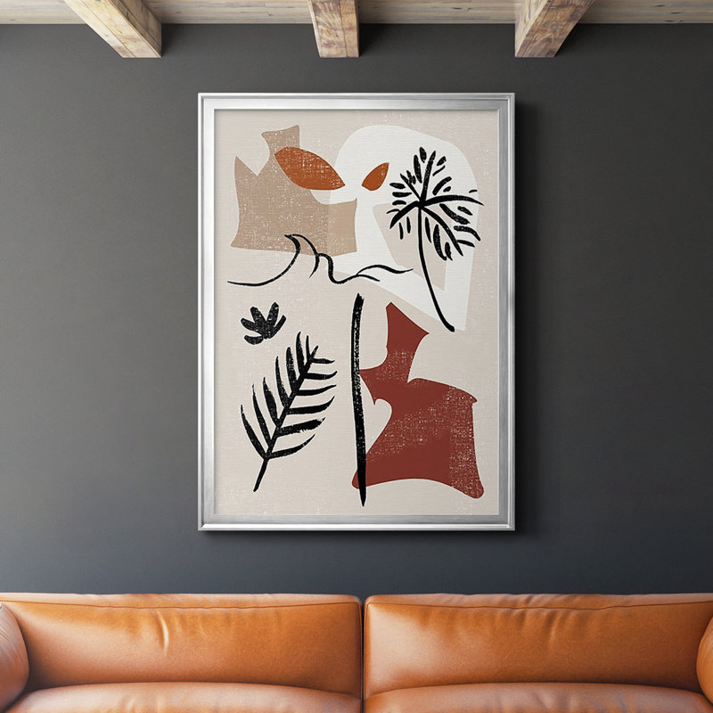 «Soft Palms VI», reproduction encadrée de qualité supérieure - Prêt à être accroché-2848216, Argent