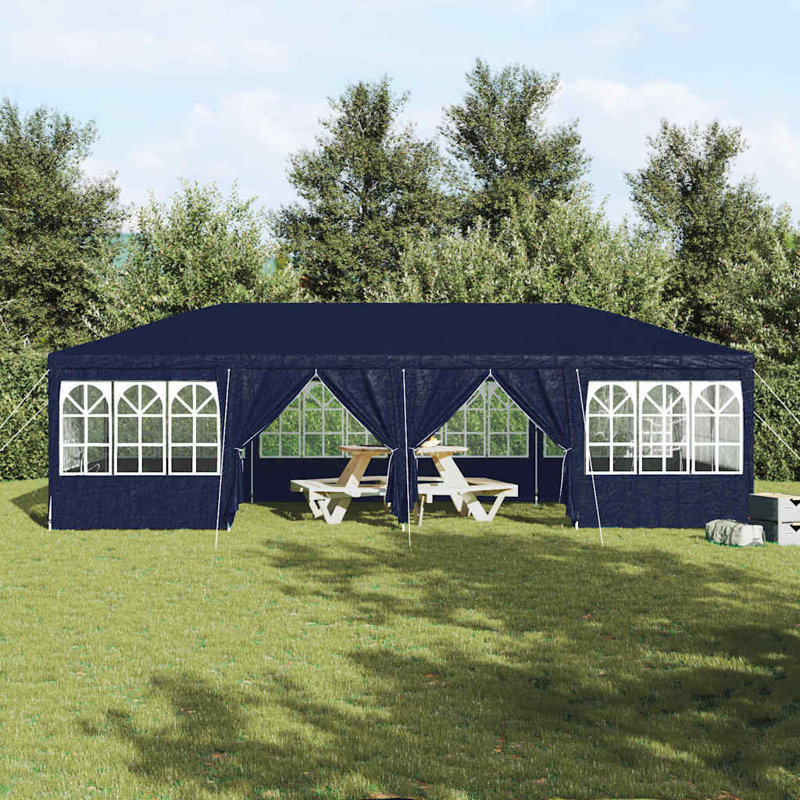 vidaXL Party Tent Polyethylene Event Outdoor Shelter Temporary Structure, 800 (cm.) x 400 (cm.), Blue