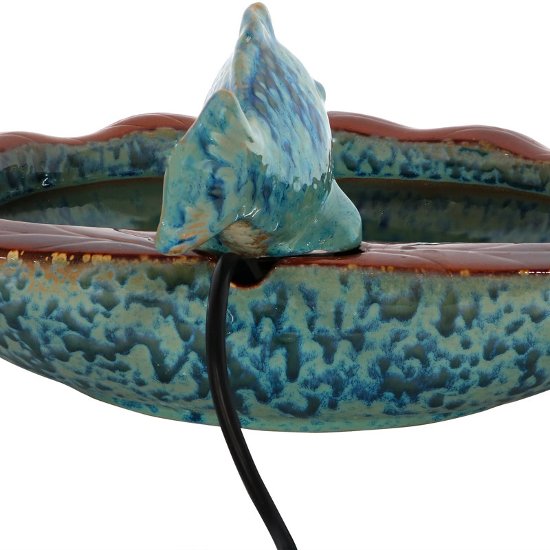 Fontaine d'extérieur Bromaard Aqua, Bleu/brun