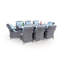 Parra 8 - Person Wicker Patio Dining Set with Rectangular Table , Cushions Included-1800680573-1800680572