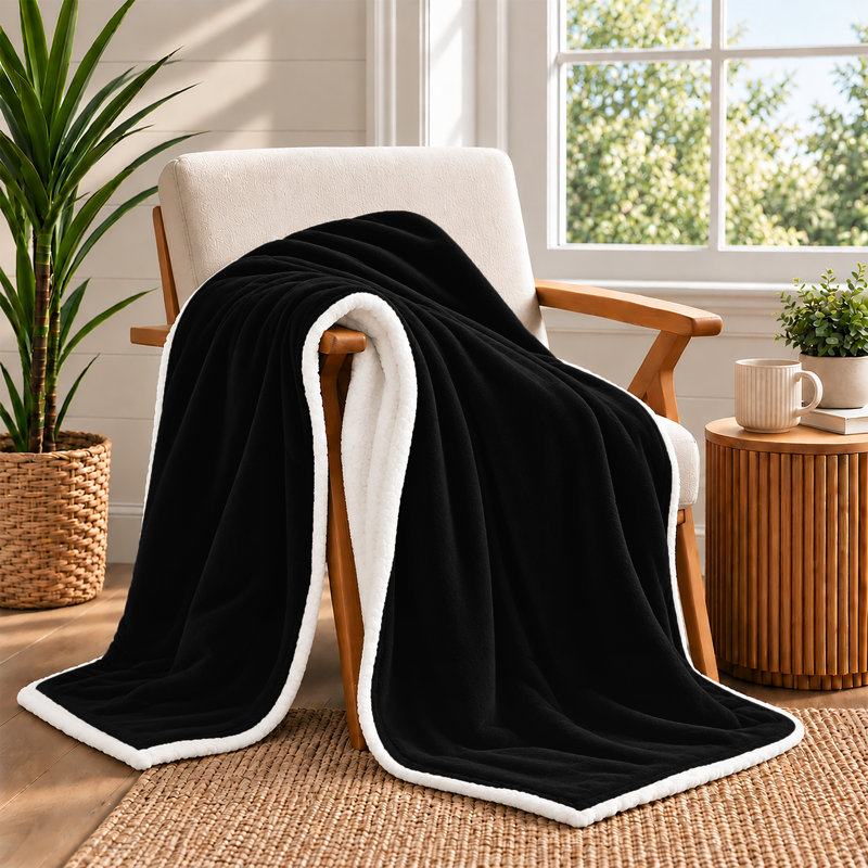 Imperial Homeware London Standard Blanket, King, Black