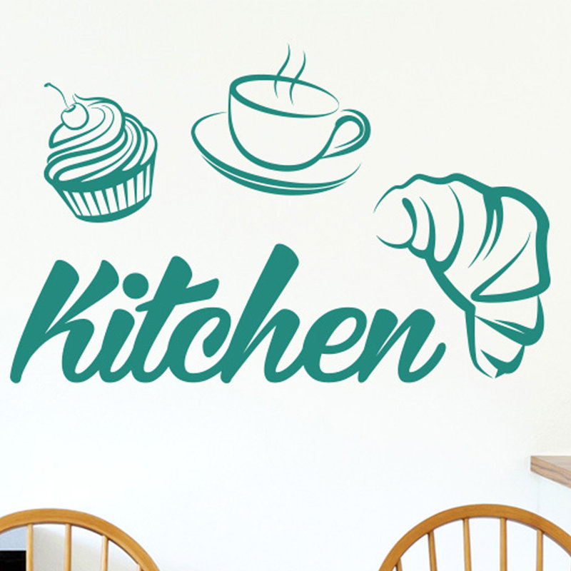 Food & Beverage Wall Decal, Aqua Green
